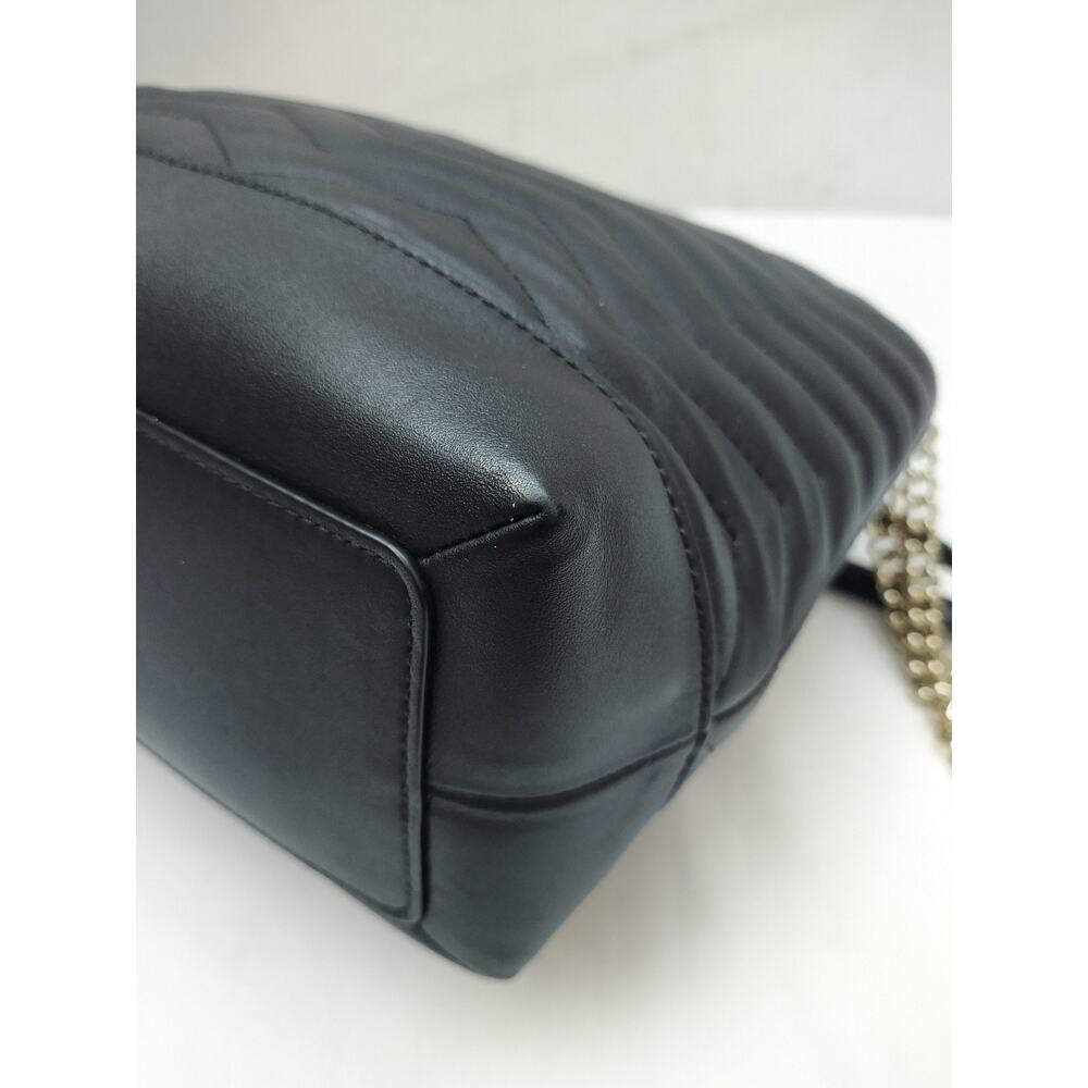 Kate Spade New York Black Leather Quilted Chain Strap Zipper Shoulder Bag - Picture 16 of 16